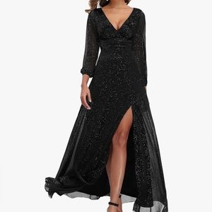 EverPretty floor-length black sequined dress